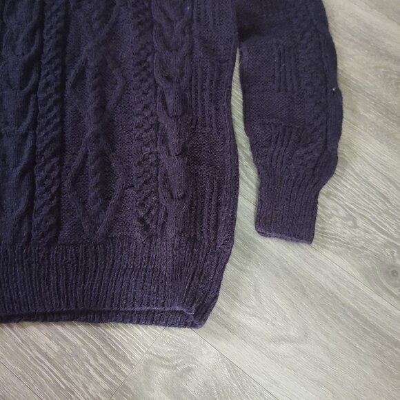 NWT Gamboa Alpaca Sweater for Men Hand Knitted Cabled Sweater - Picture 4 of 12